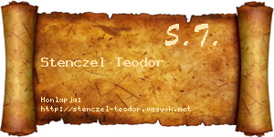 Stenczel Teodor névjegykártya